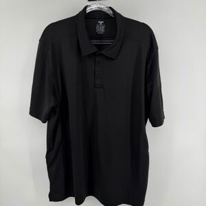 CQR Mens Black Performance Polo Shirt 2X Large Tactical Golf Work Casual